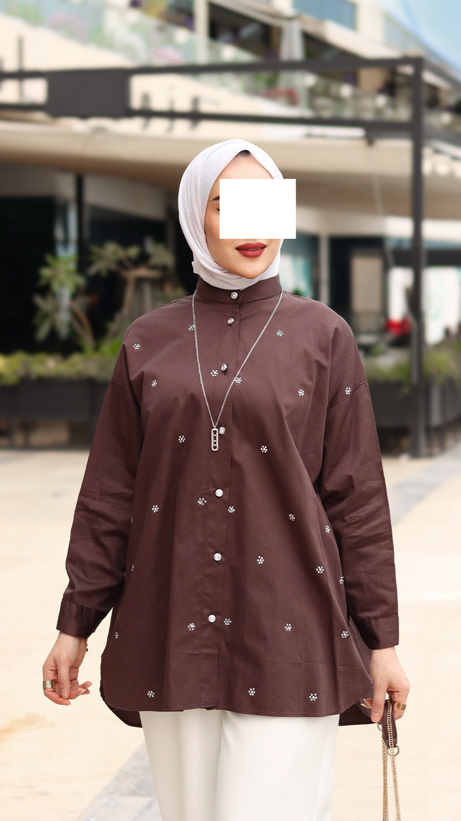 موكا بتل قميص بوبلين
