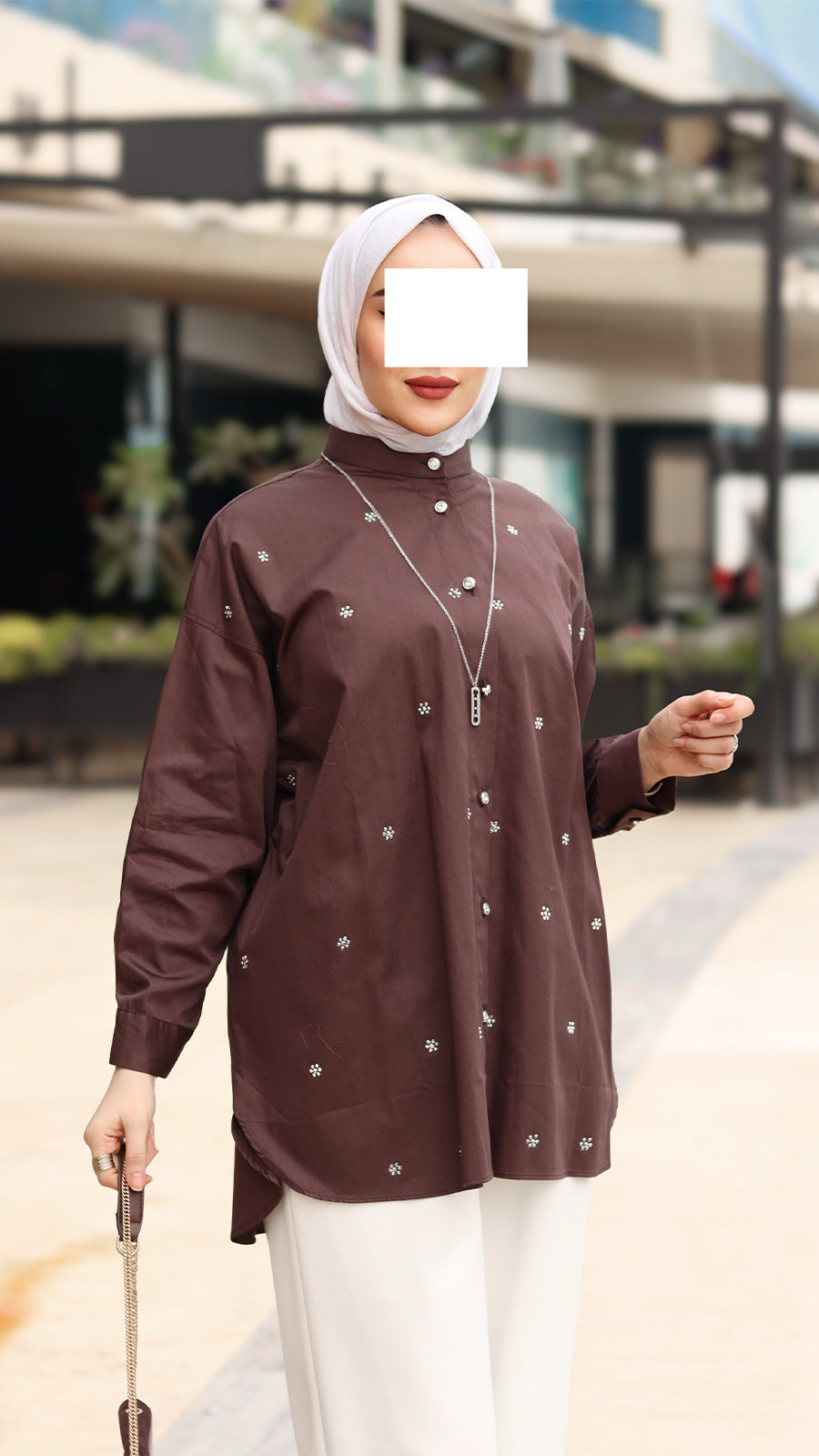 موكا بتل قميص بوبلين