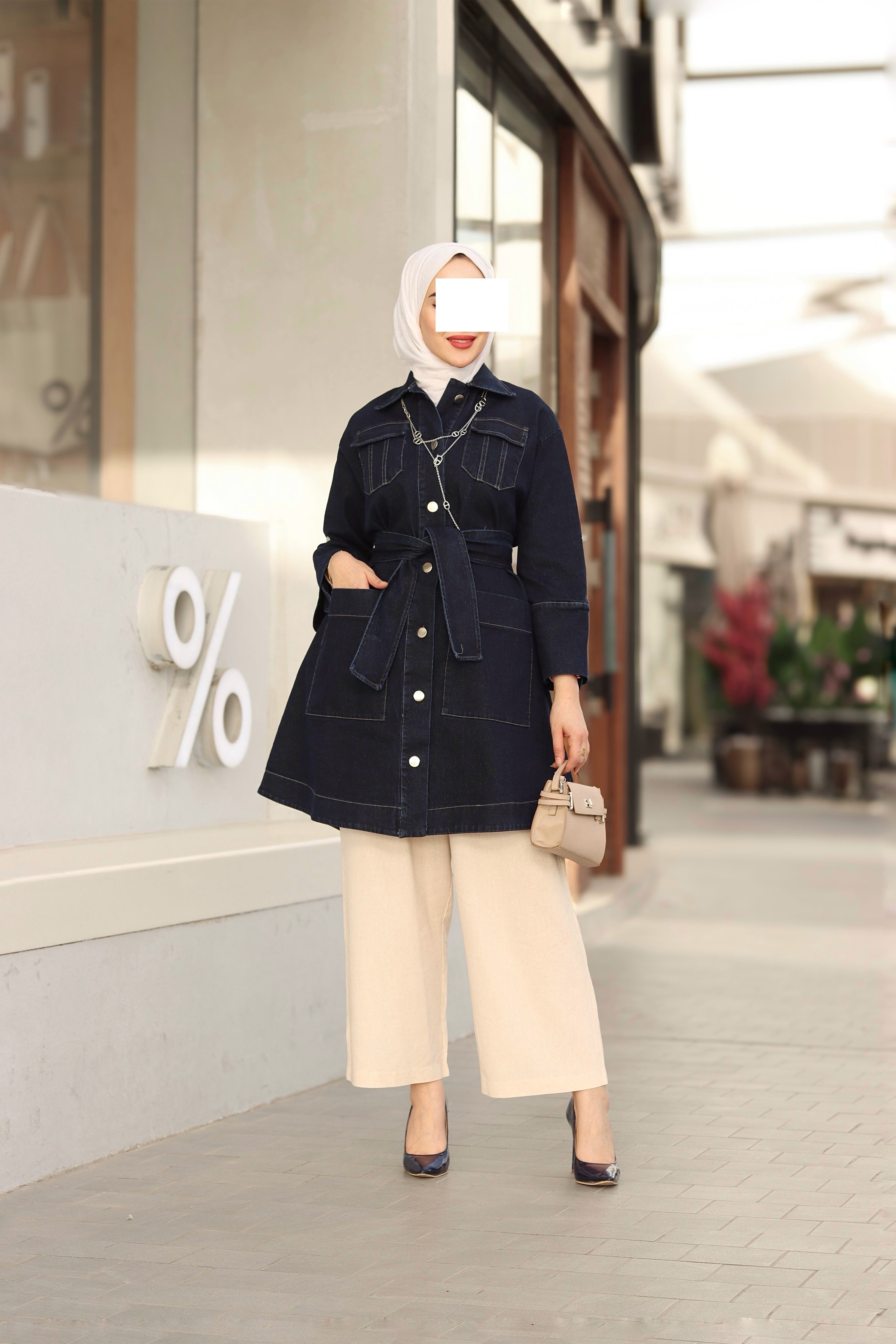 Belted Jeans Jacket