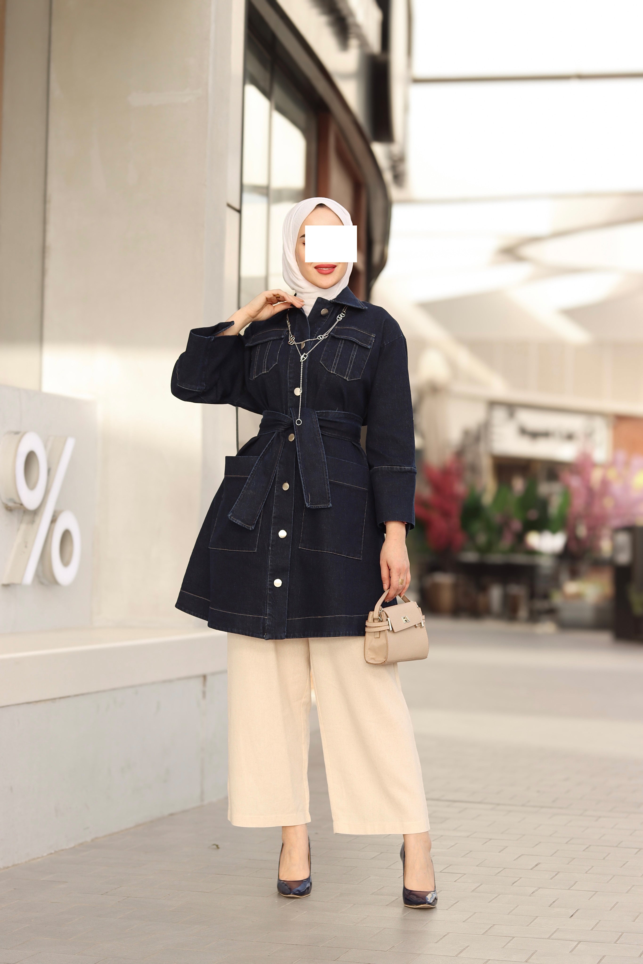 Belted Jeans Jacket