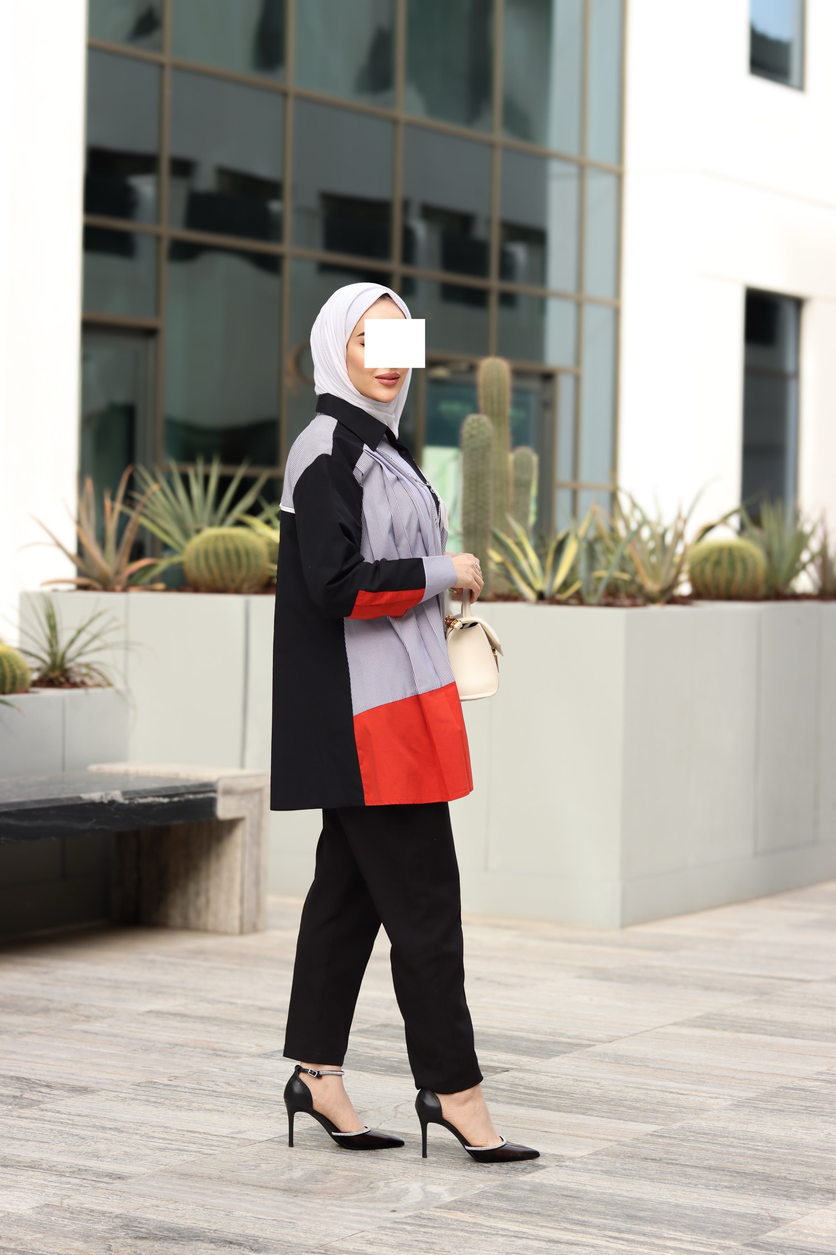Colorblock Poplin Shirt