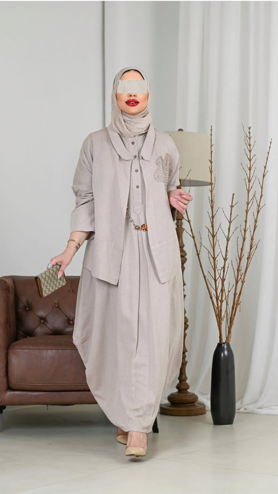 Noor Linen Ensemble Dress