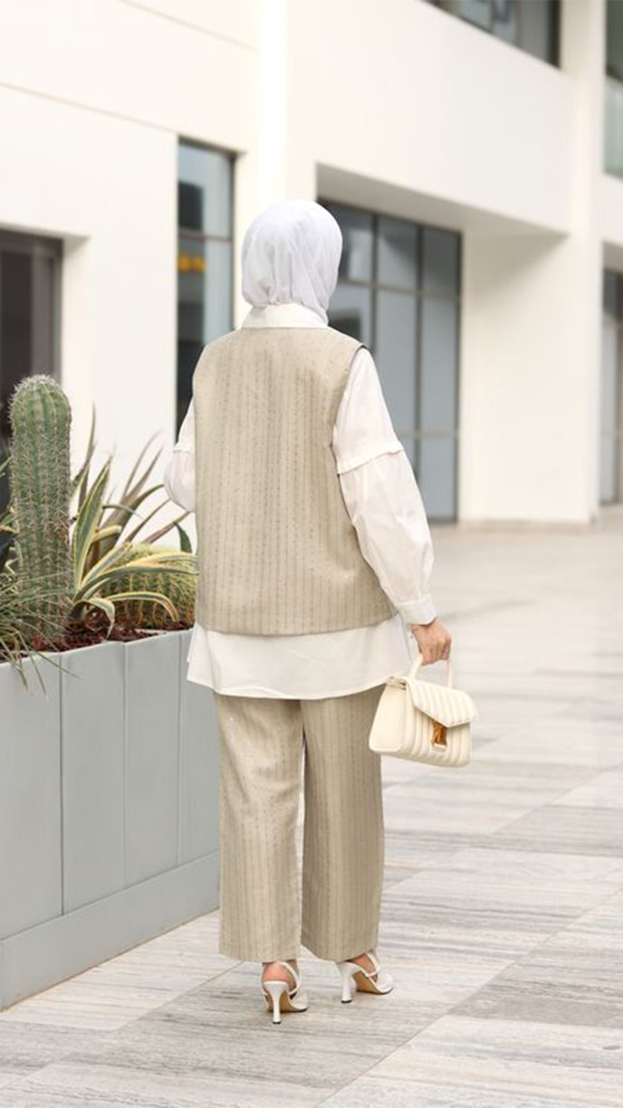 Beige Linen Set