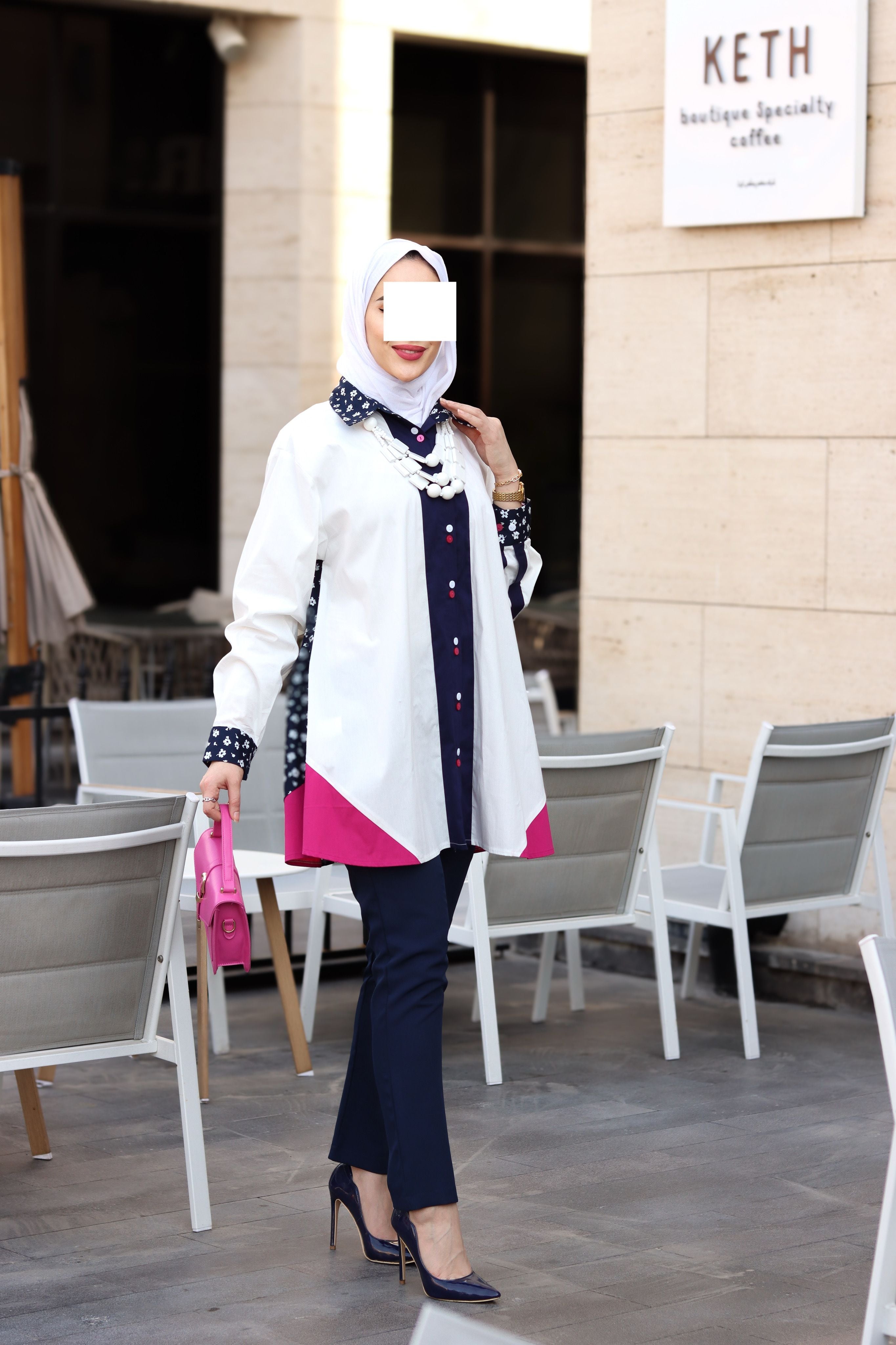 Colorblock Chic Poplin Shirt