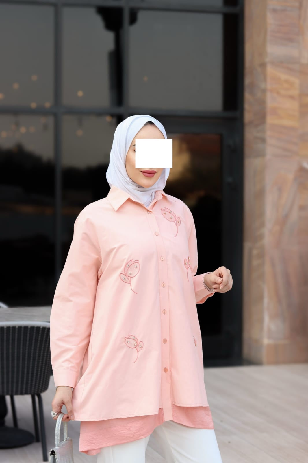 Blush Blossom Poplin Shirt