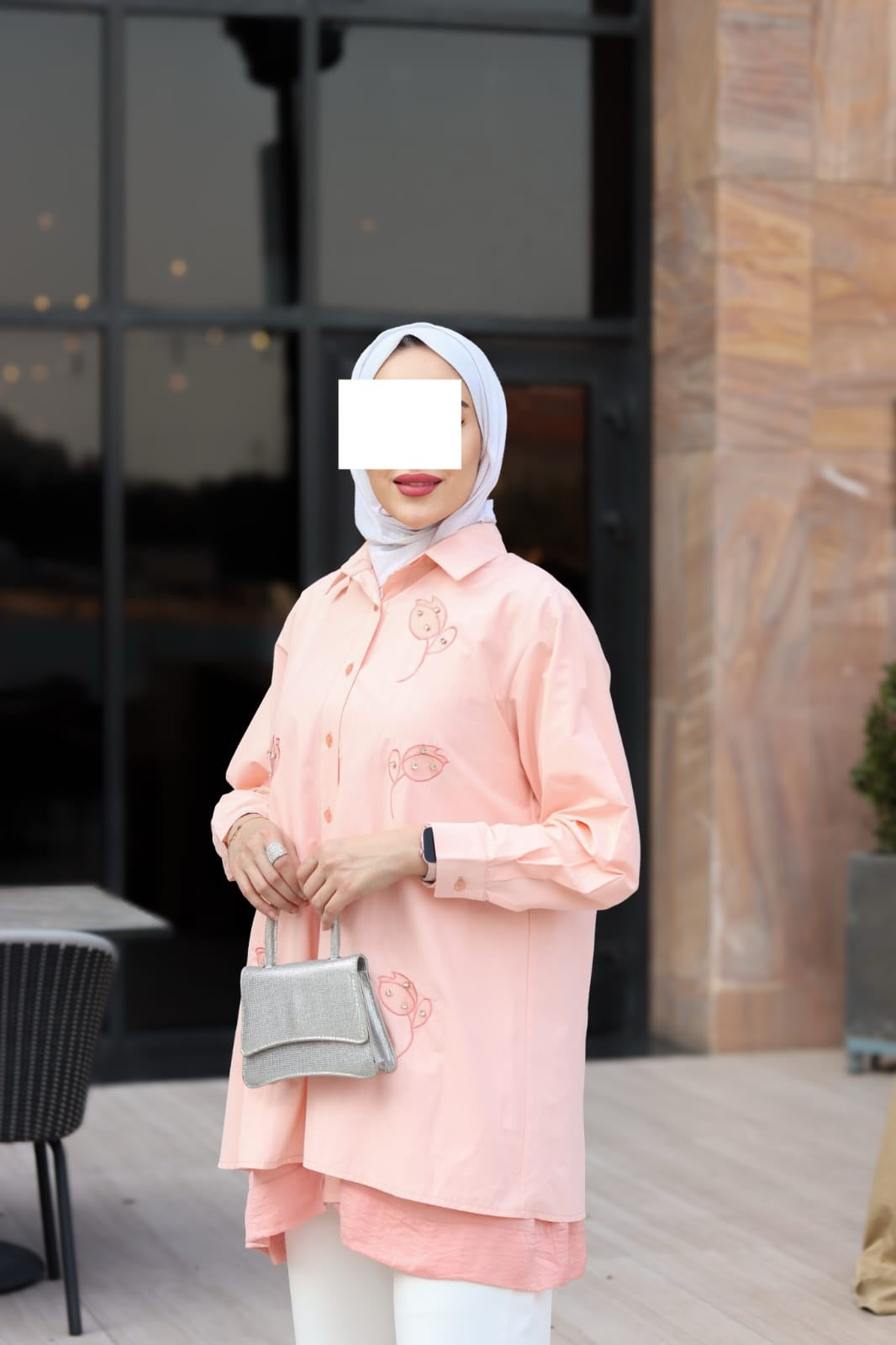 Blush Blossom Poplin Shirt