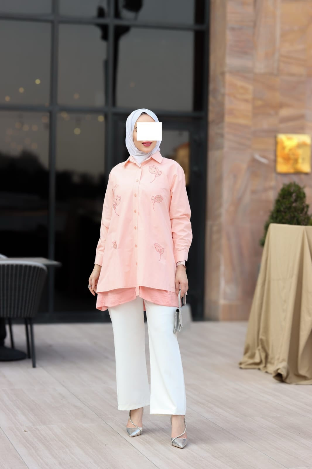 Blush Blossom Poplin Shirt