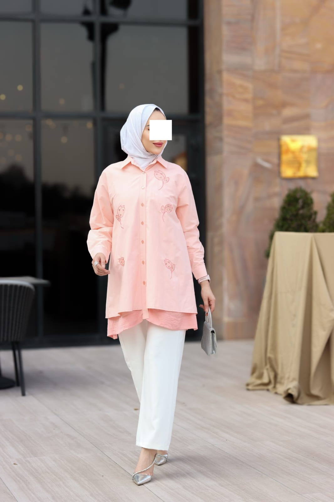 Blush Blossom Poplin Shirt