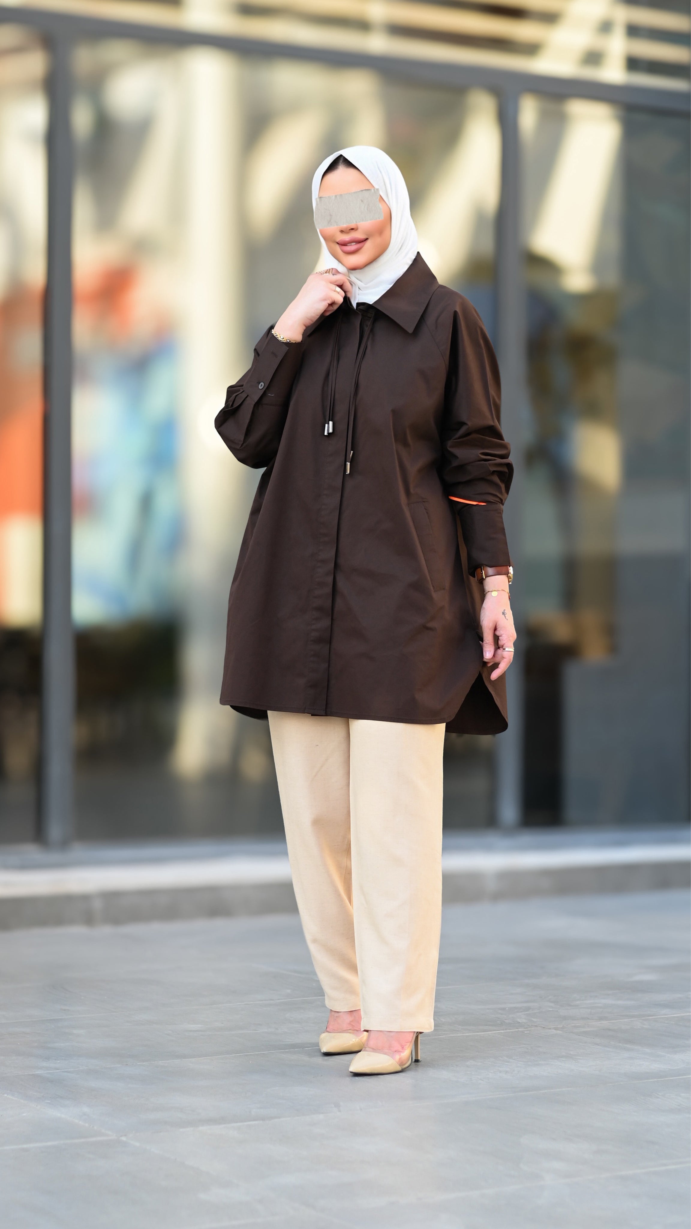 Straight Cut Linen Beige Pants