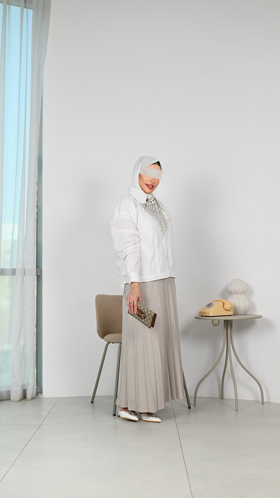 Pearl Ruffle Poplin Shirt