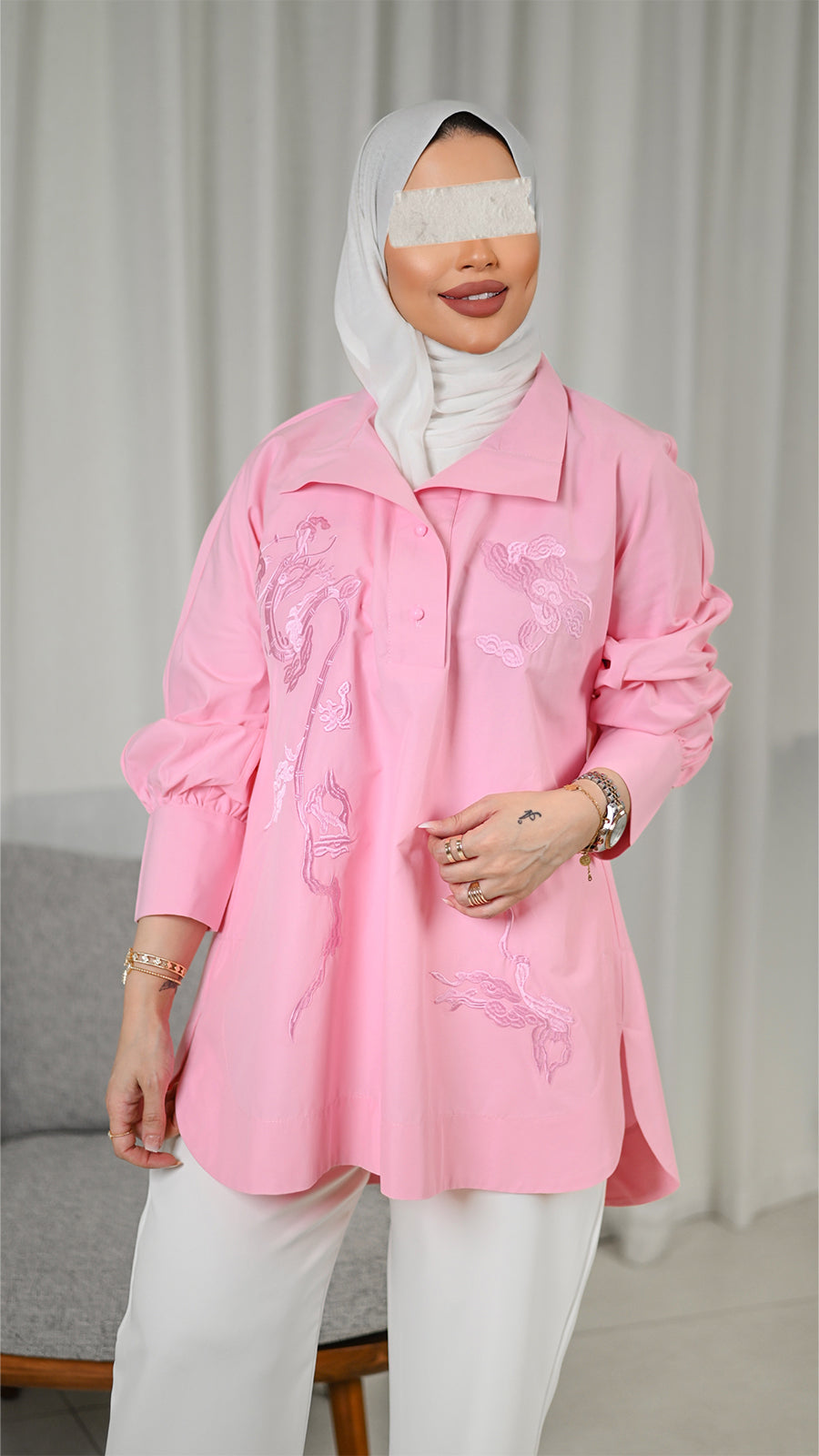 Blush Grace Poplin Shirt