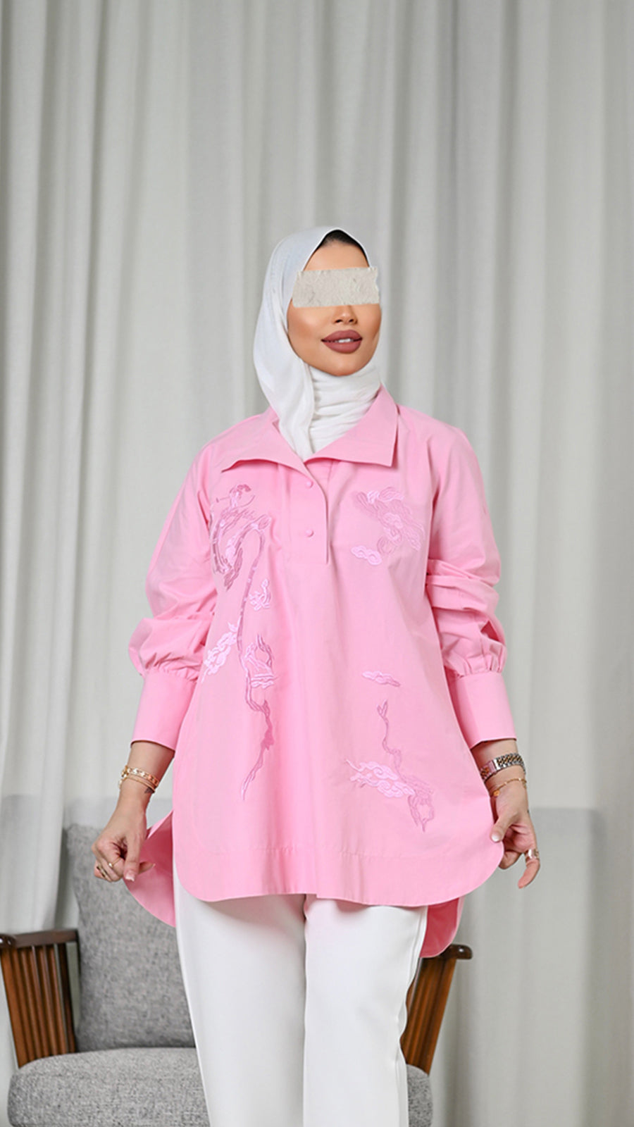 Blush Grace Poplin Shirt