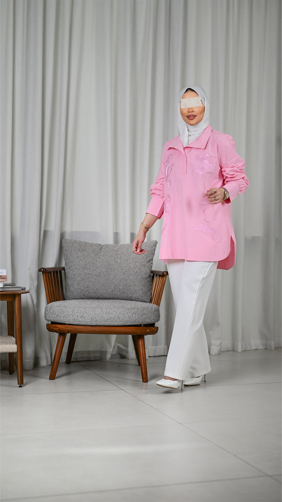 Blush Grace Poplin Shirt