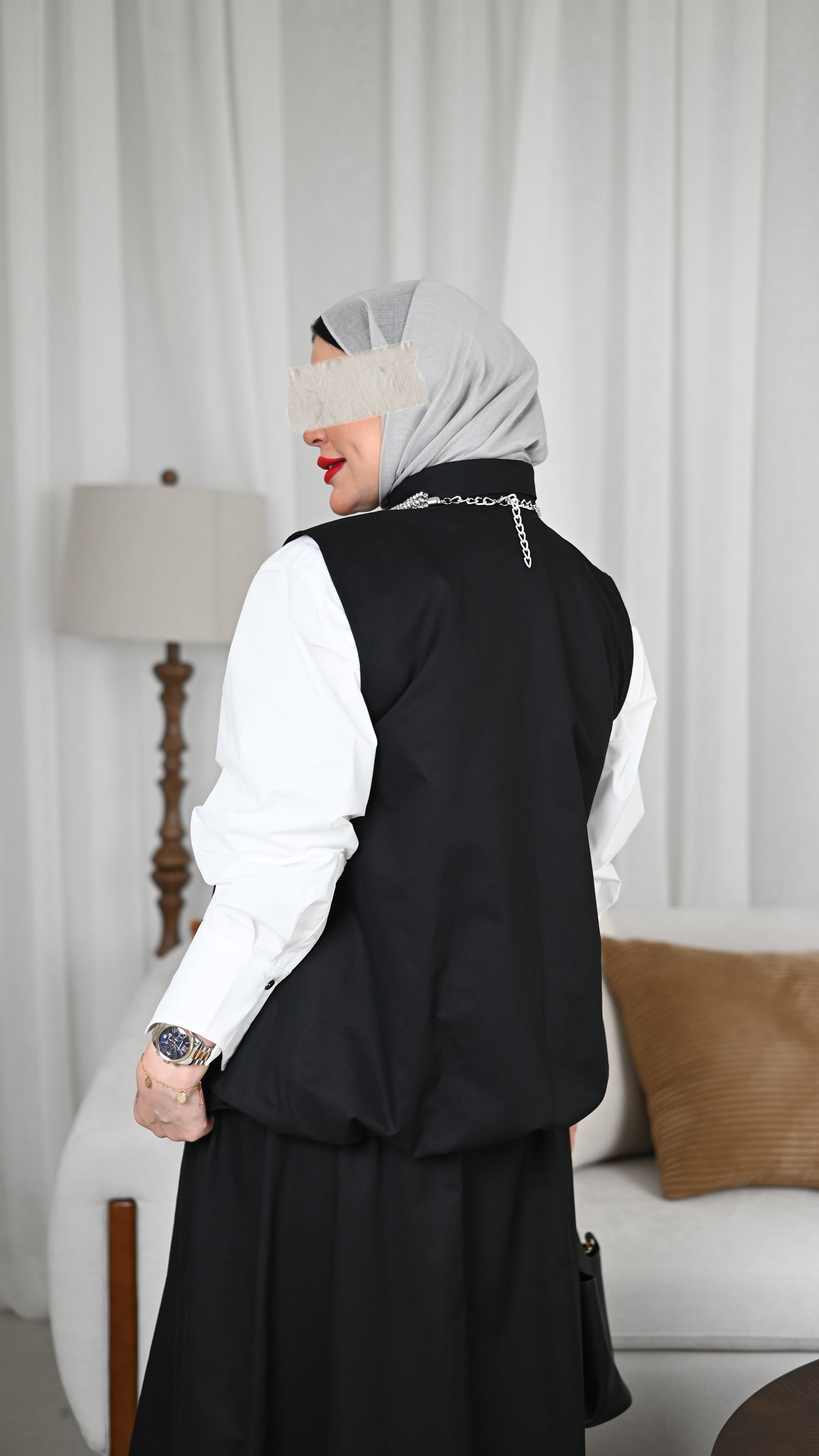 Classic Black Gabardine Vest