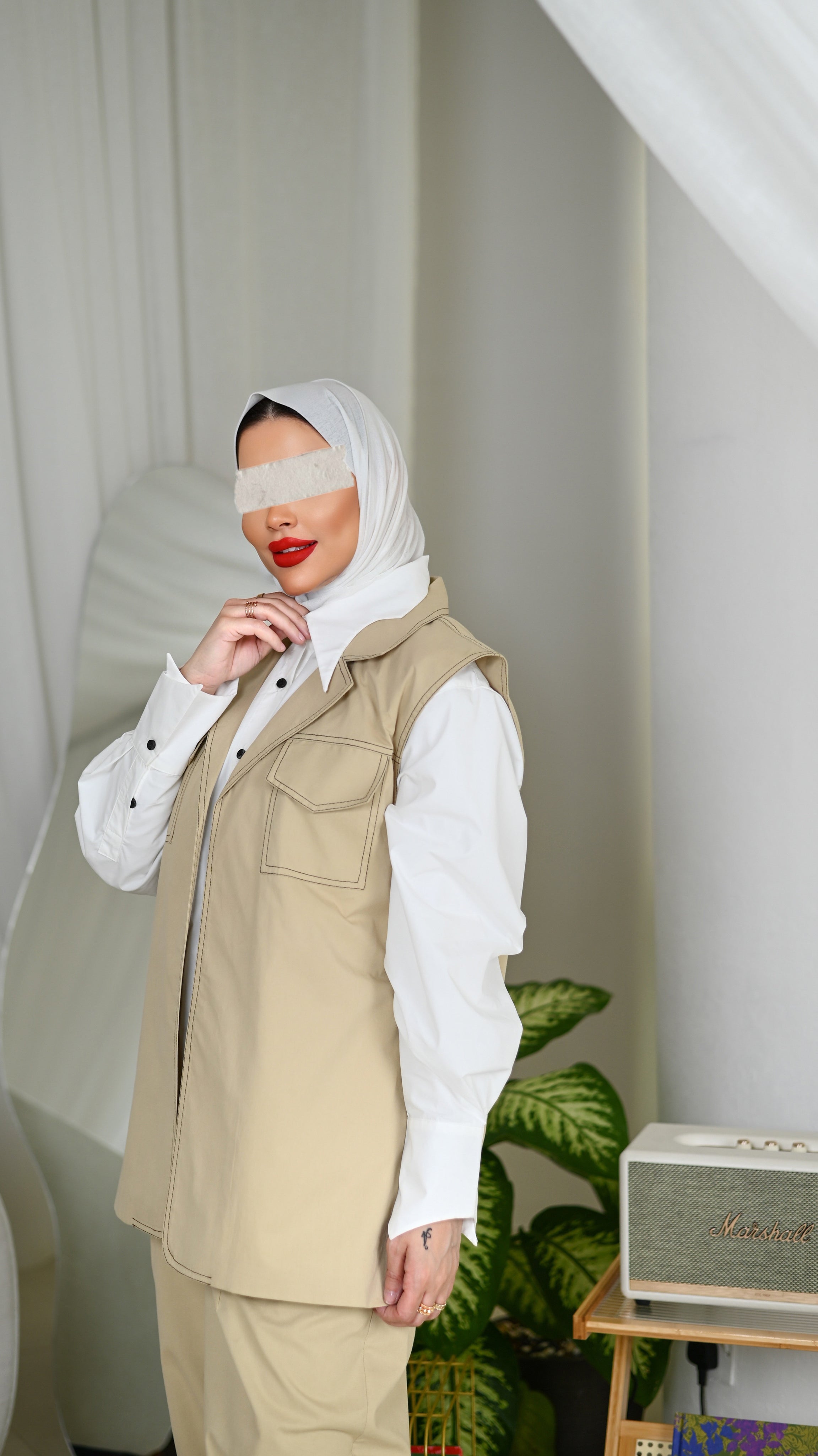 Plain Poplin Shirt - White