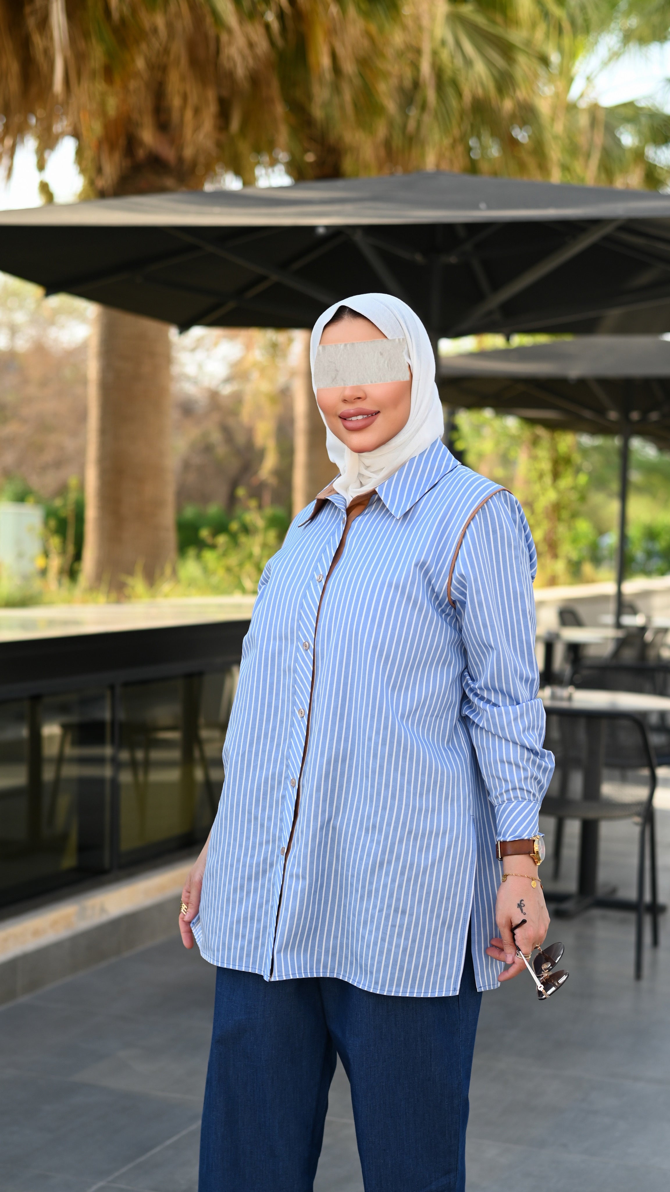 Striped Poplin Shirt