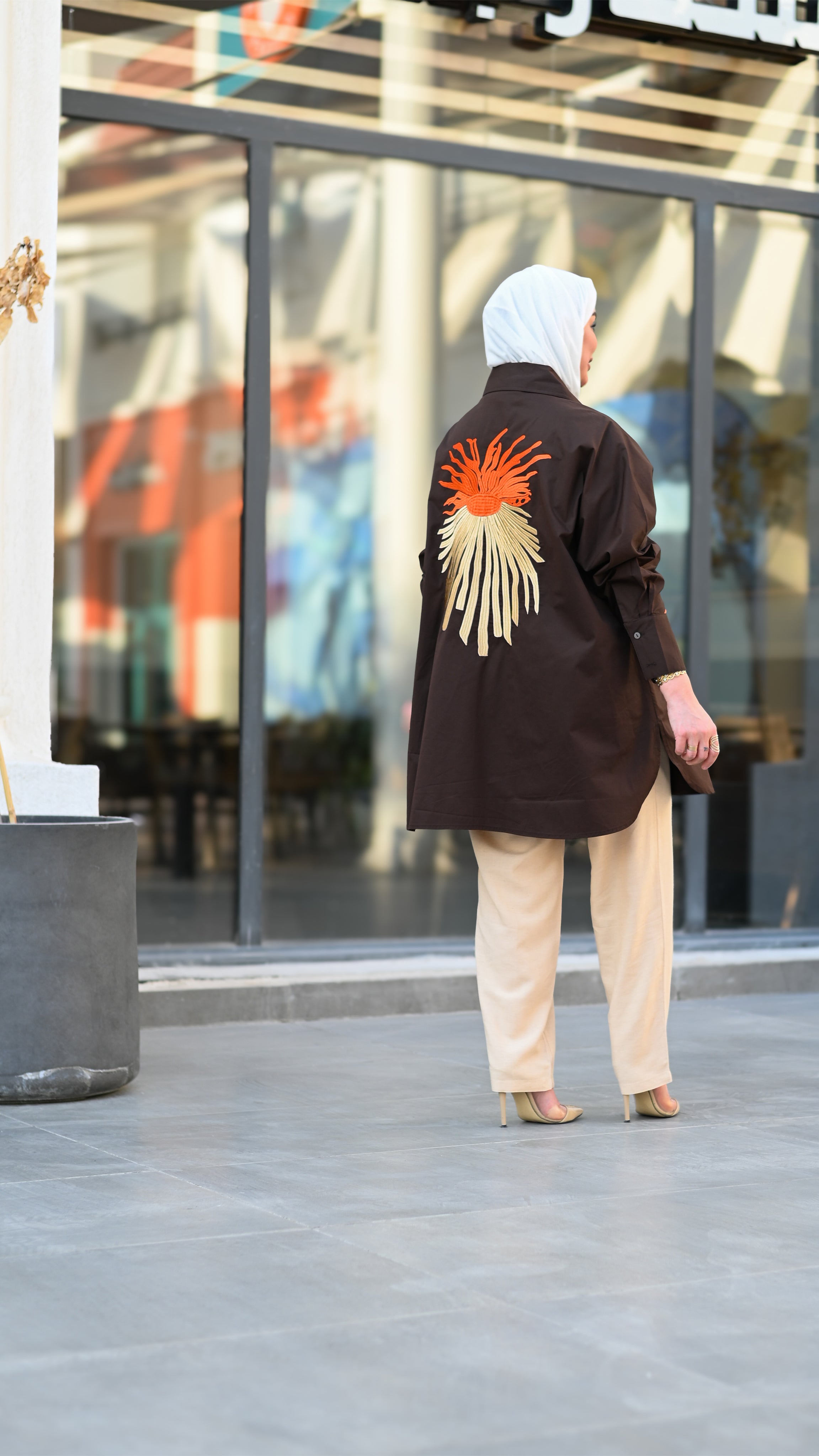 Brown Poplin Shirt