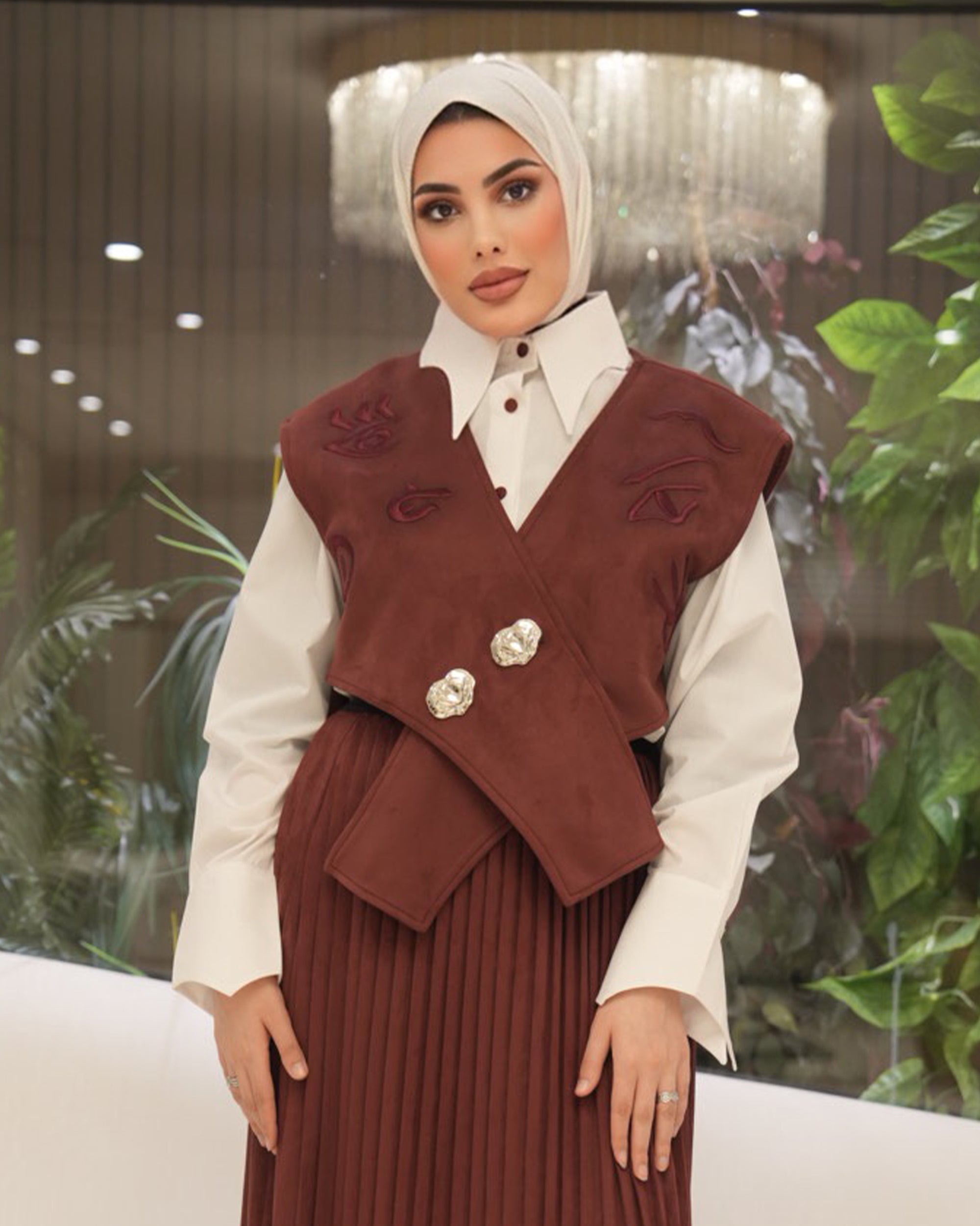 White Poplin Embroidered Shirt