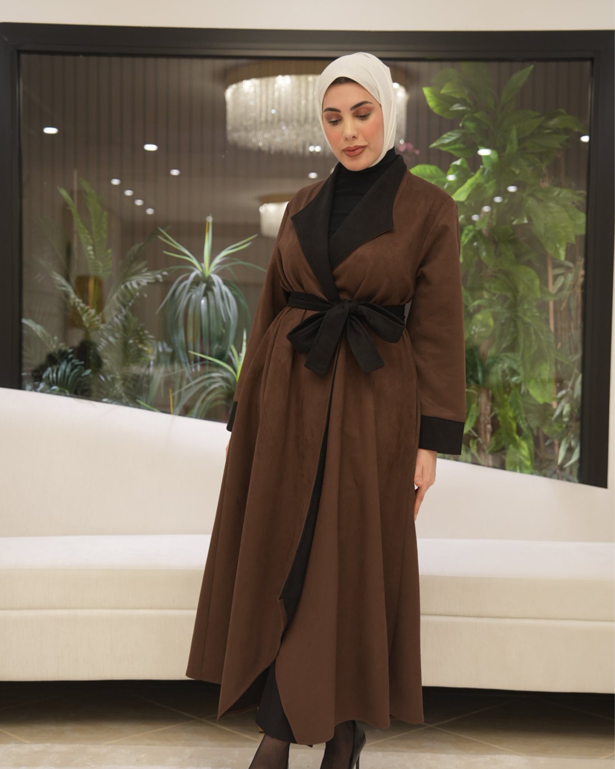 Mocha Chamois Belted Jacket