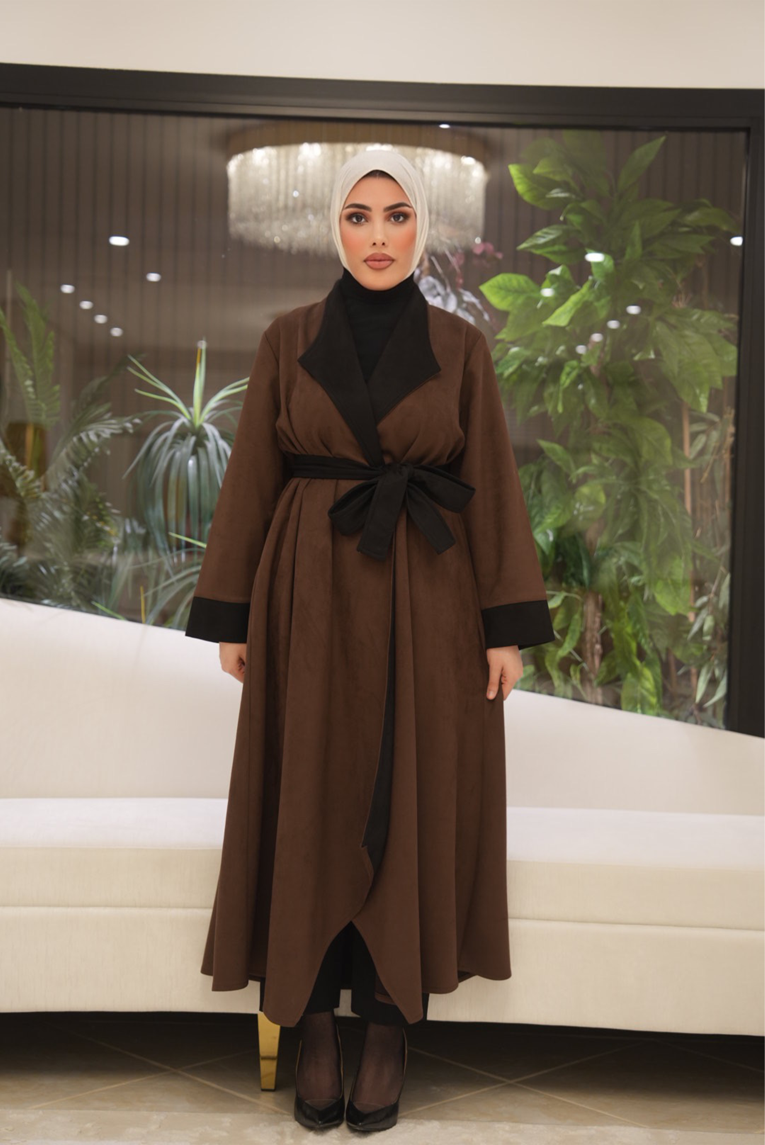 Mocha Chamois Belted Jacket