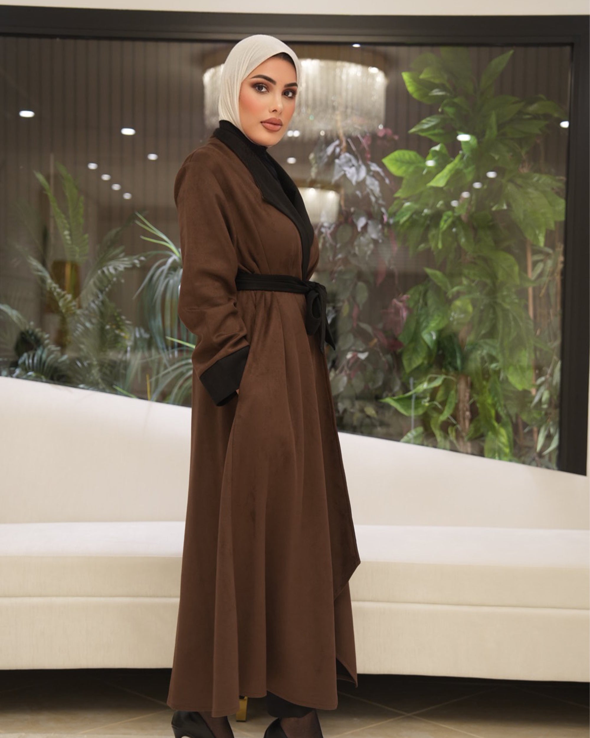 Mocha Chamois Belted Jacket