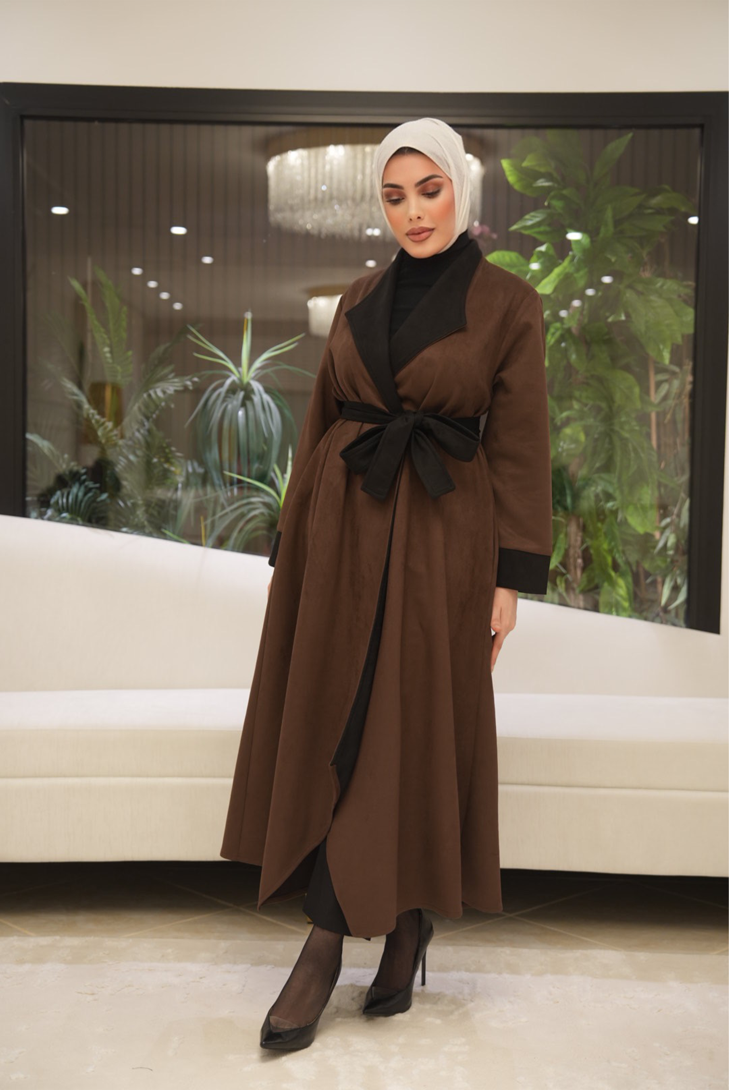 Mocha Chamois Belted Jacket