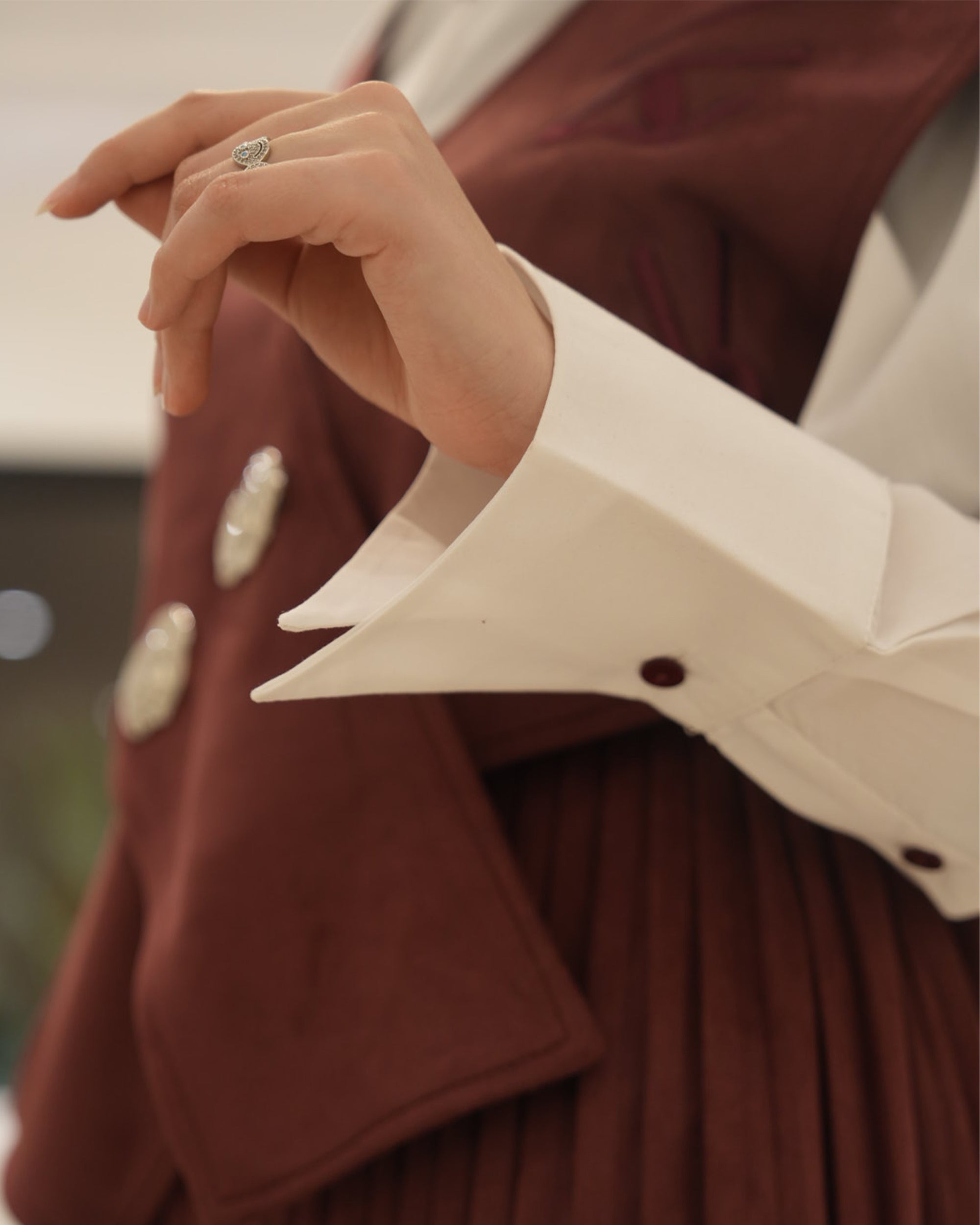 Chestnut Chamois Embroidered Vest