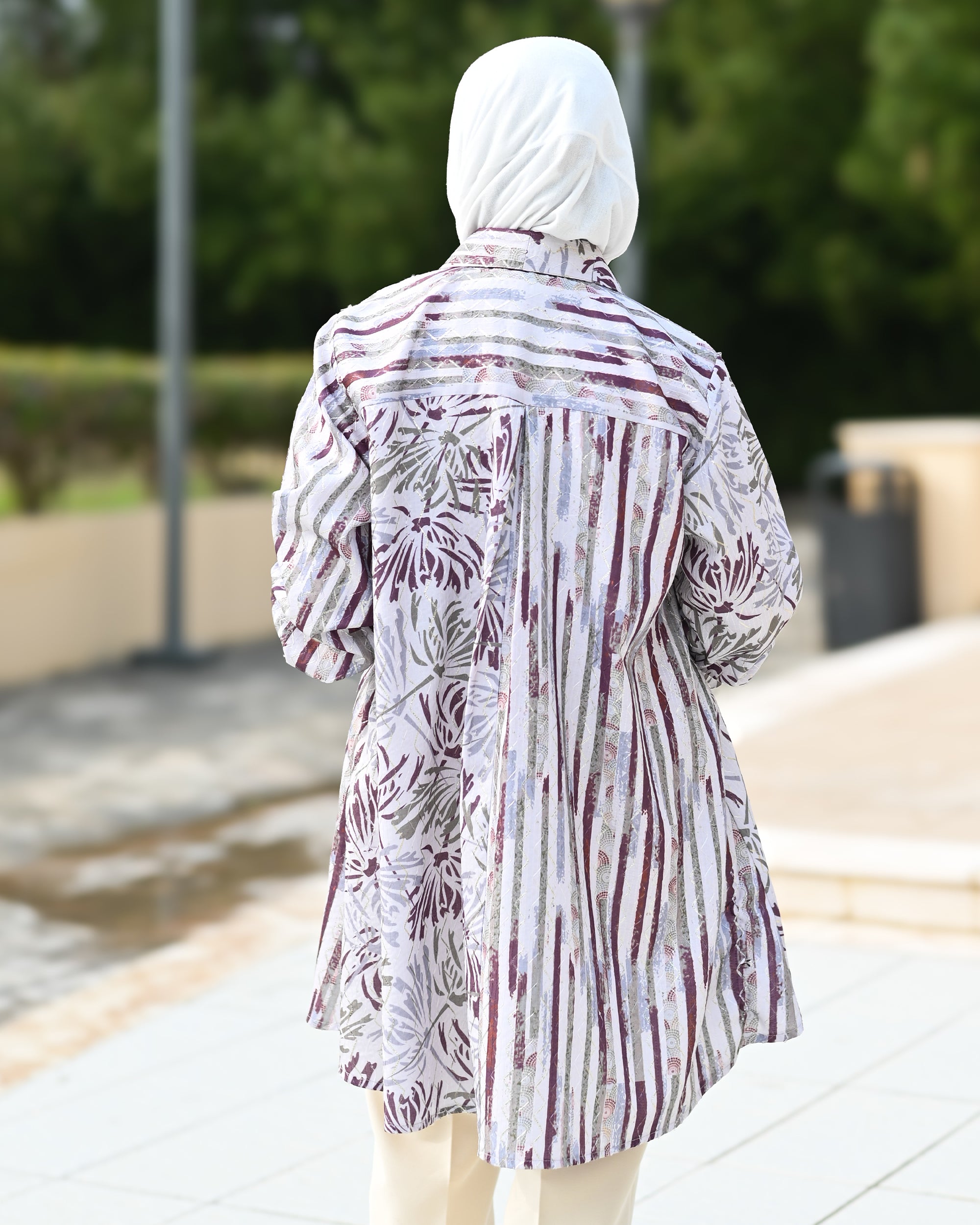 Classic Jacquard Shirt – Mauve Grey