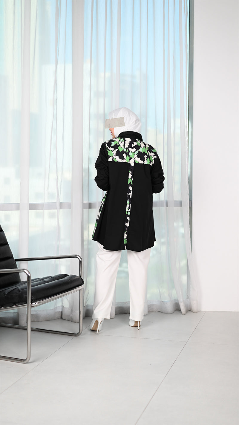 Green Noir Patterned Shirt