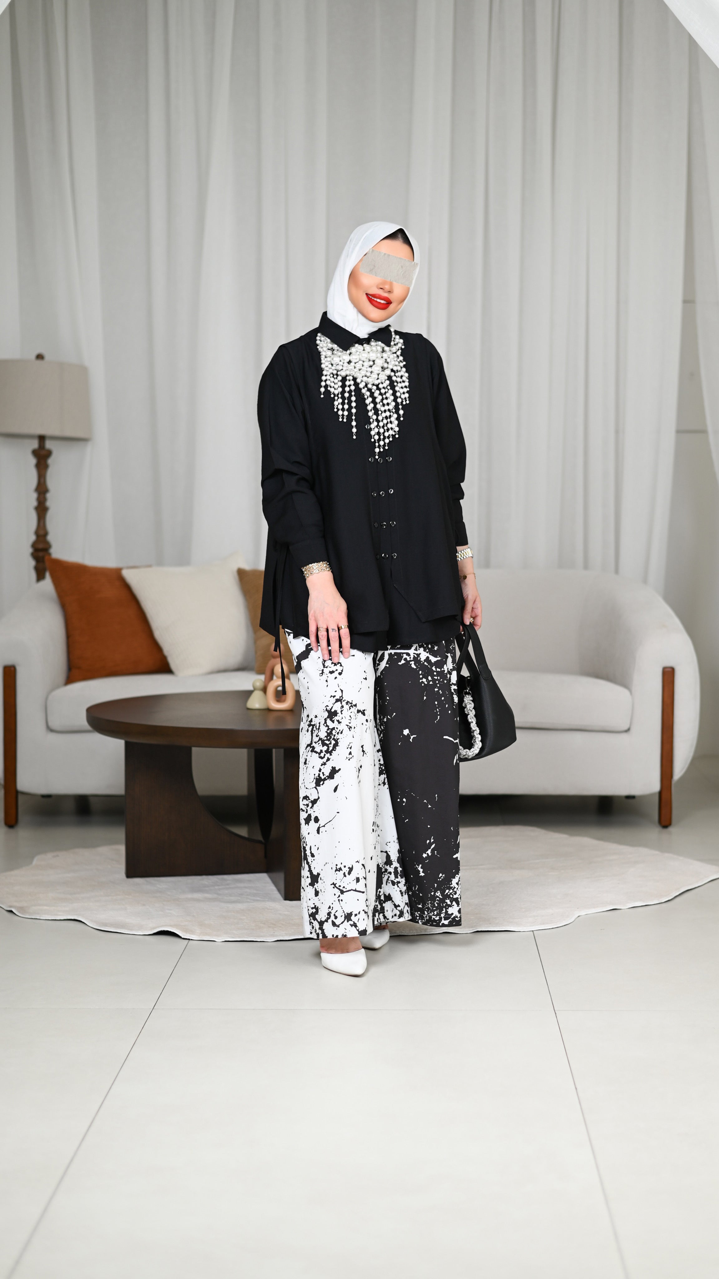 Pearl Cascade Linen Shirt