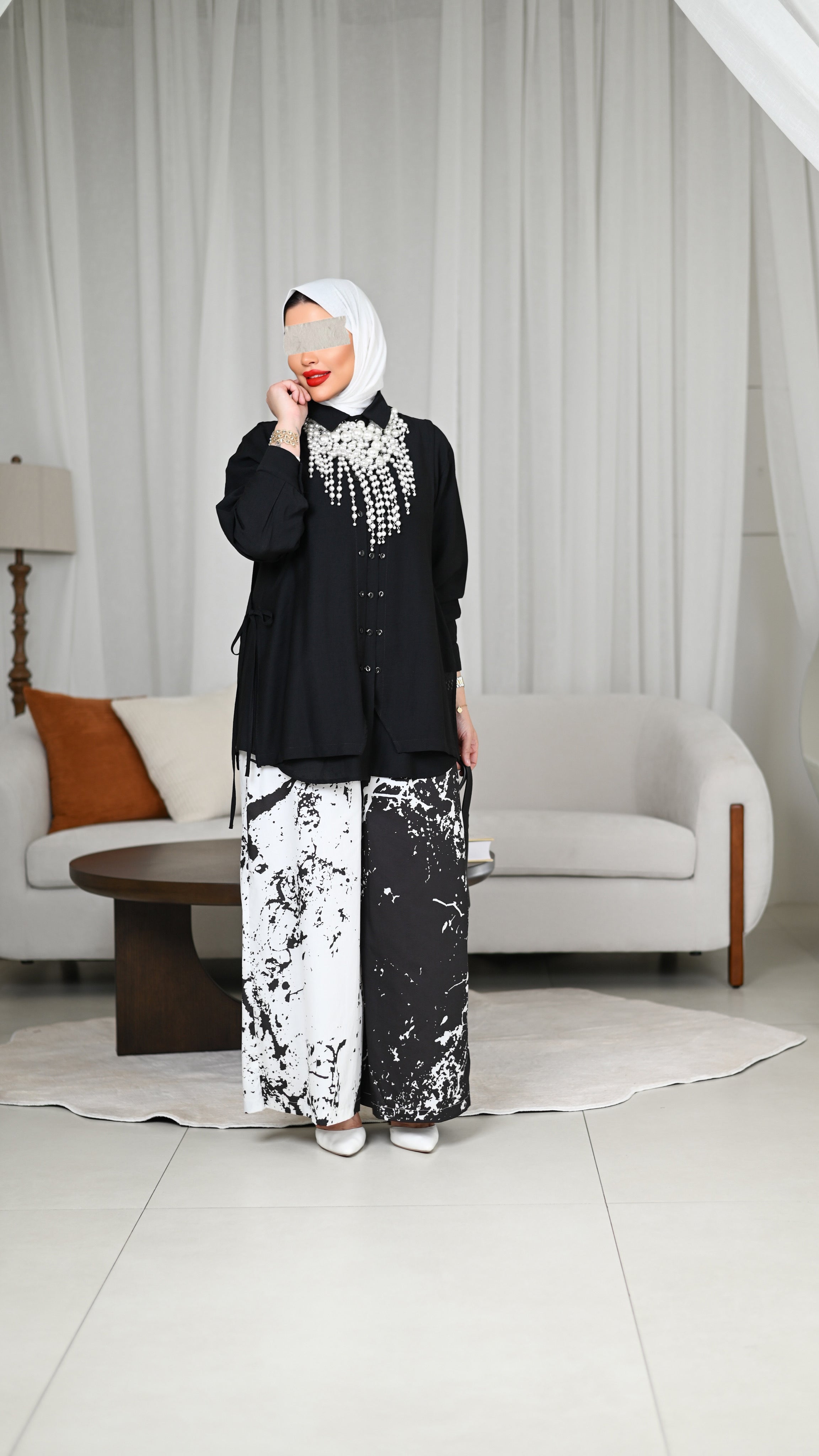 Pearl Cascade Linen Shirt