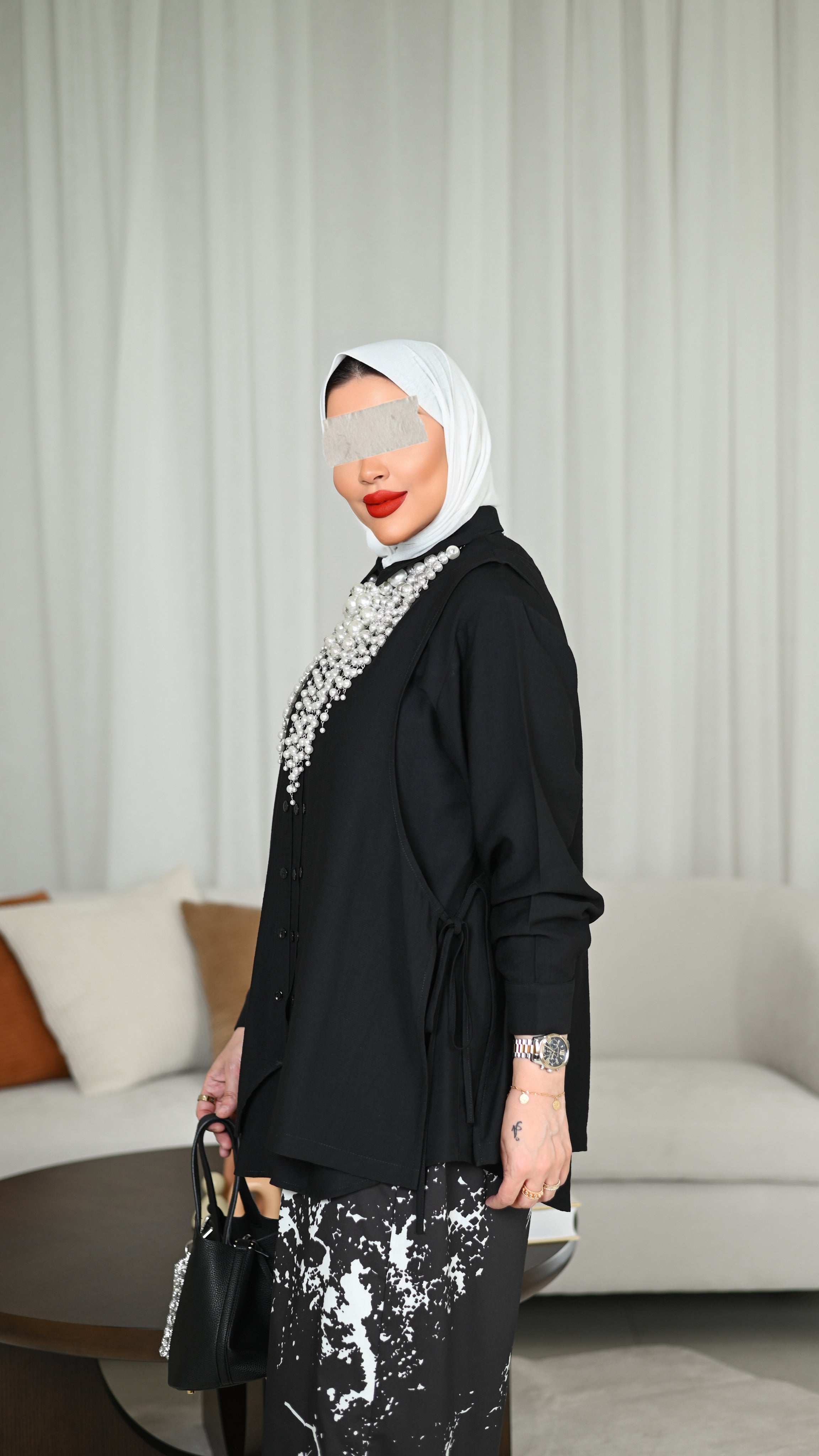 Pearl Cascade Linen Shirt